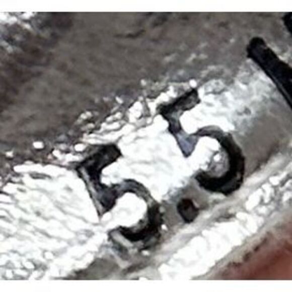 14th & Union Sandals Womens Size 5.5 Finley Metallic Silver Studded Detail - Picture 7 of 8